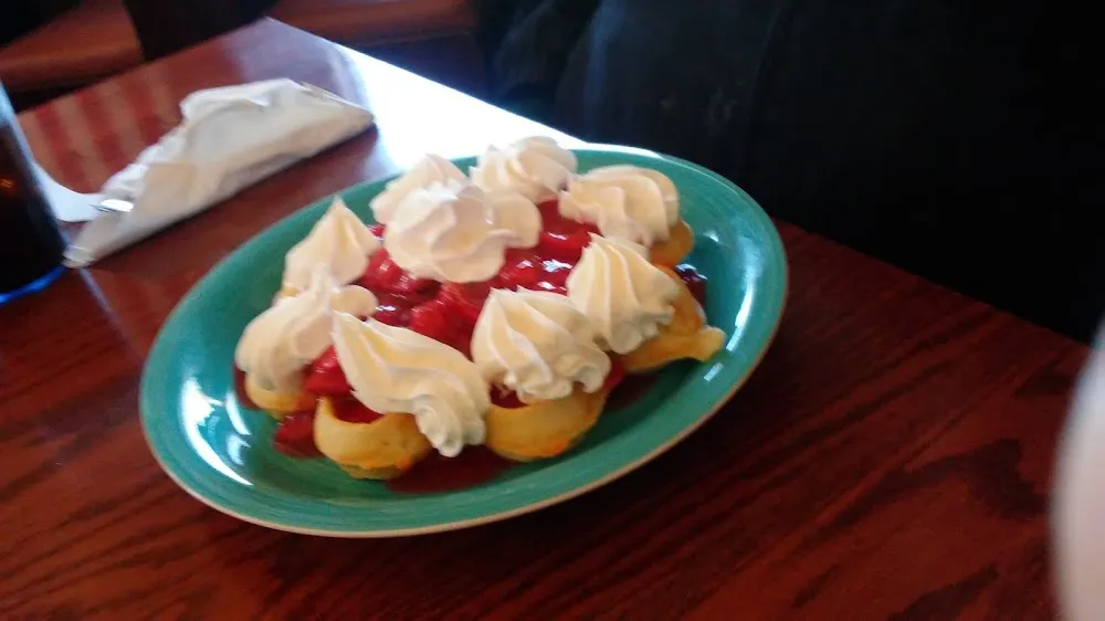 Belgian Waffle with Strawberries